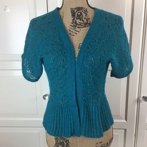 Anthropologie Lux Turquoise Sweater Size S
